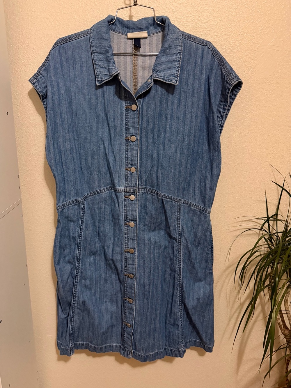 Universal Thread Light Blue Denim Midi Shirt Dress